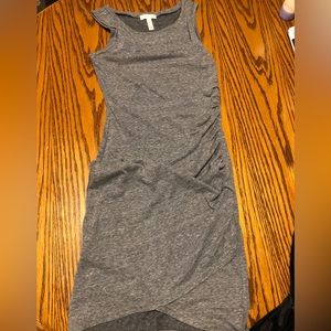 Leith woman’s gray ruched bodycon sleevless mini dress NWOT size XS